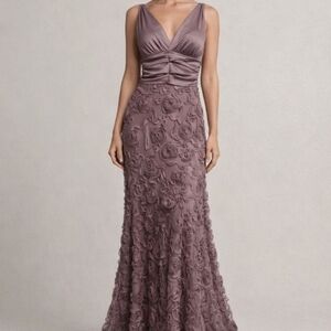 Elegant Mauve Evening Gown